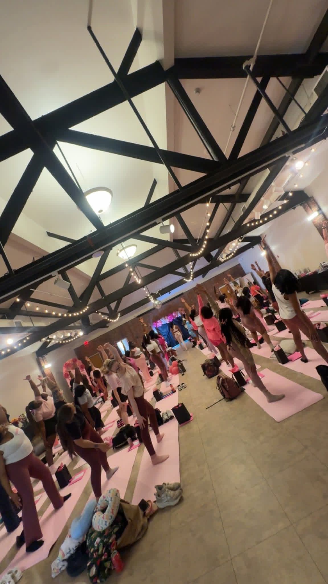 Women enjoying a guided movement activity together